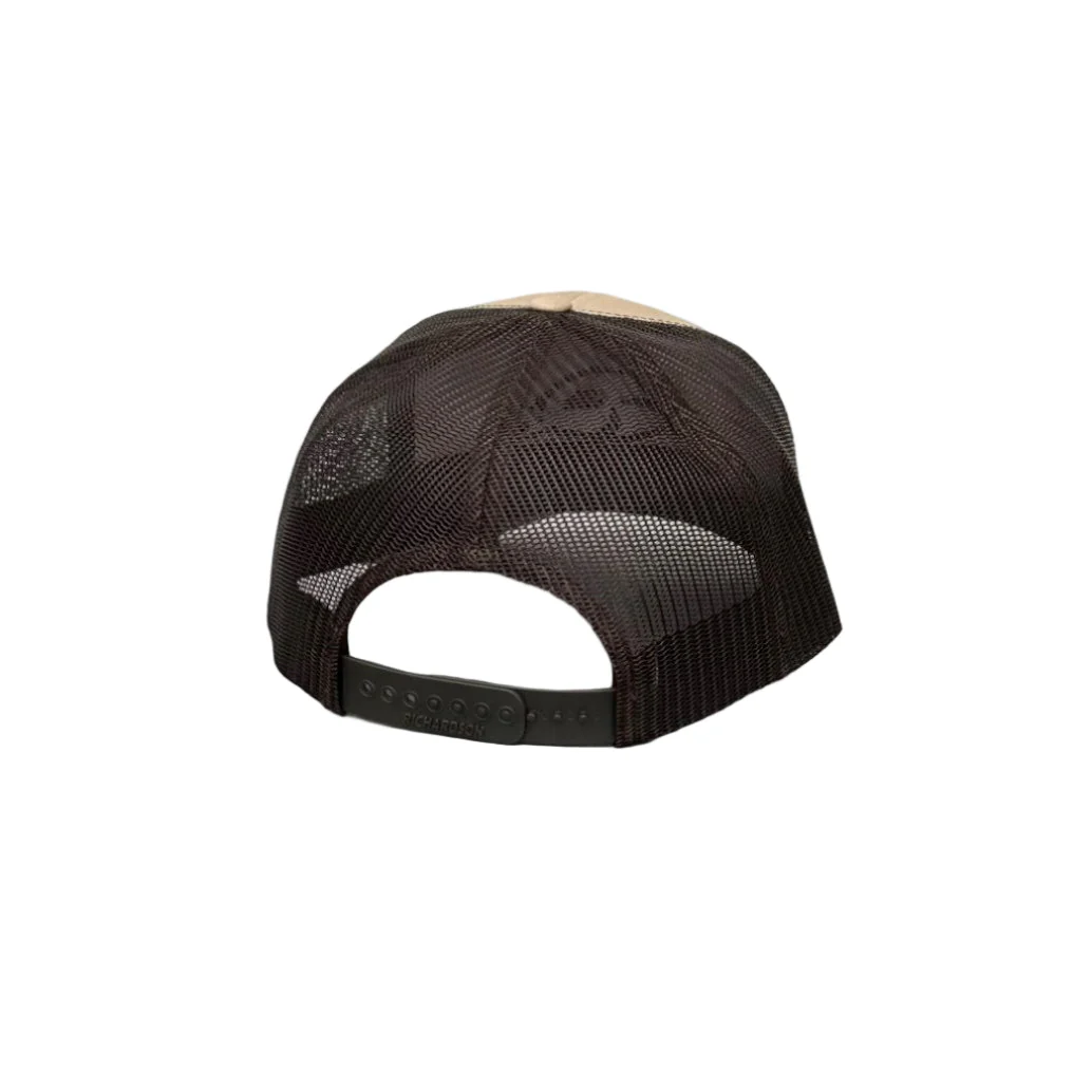 American Flyway Waterfowl 112 Khaki / Coffee Duck Logo Trucker - Image 4