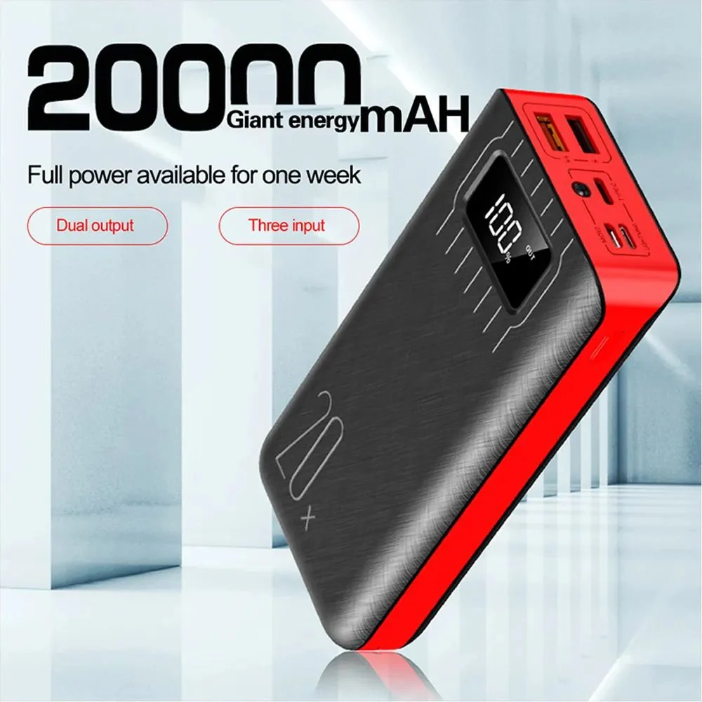 Outdoorzees 20000mAh External Battery Power Bank Dual USB With LED Flashlight - Image 7