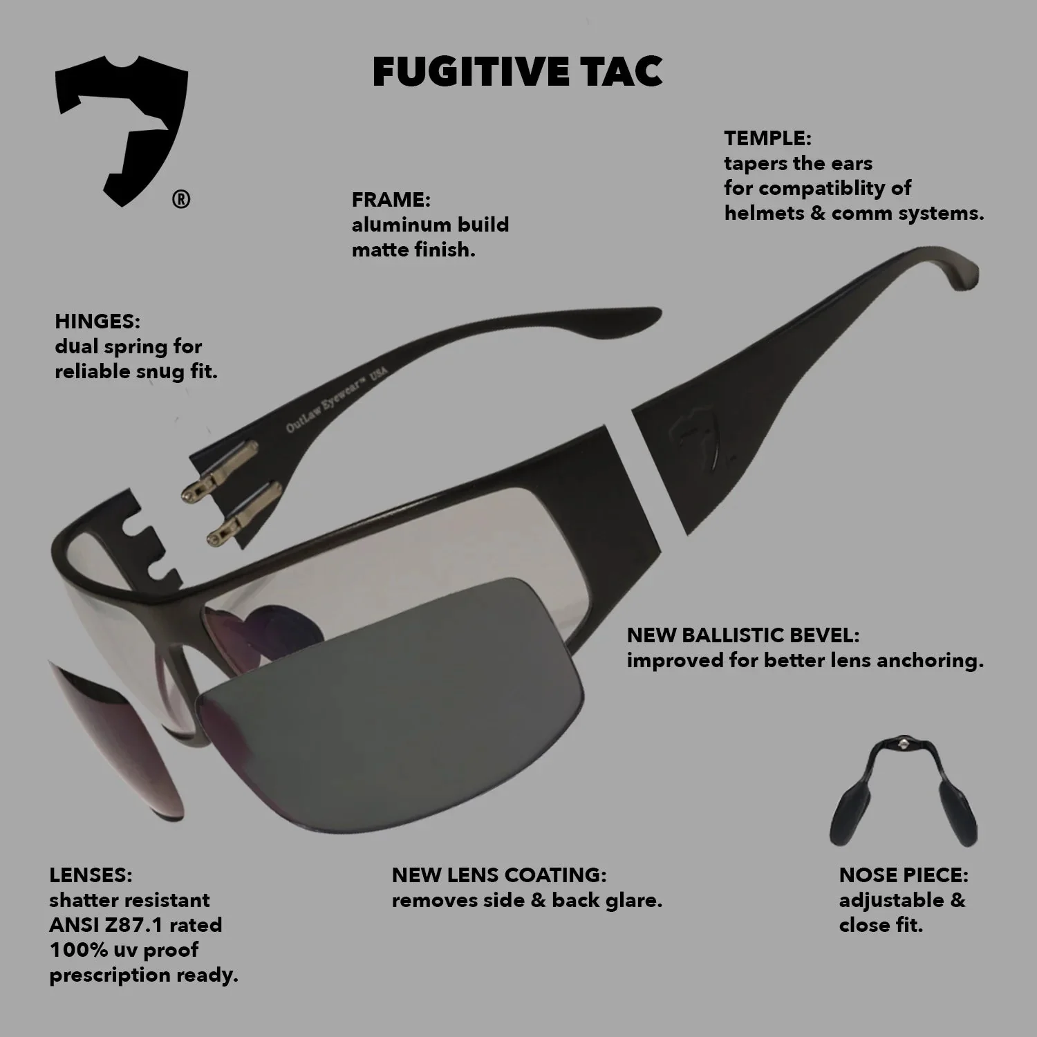 OutLaw Eyewear Custom Fugitive TAC - Image 8