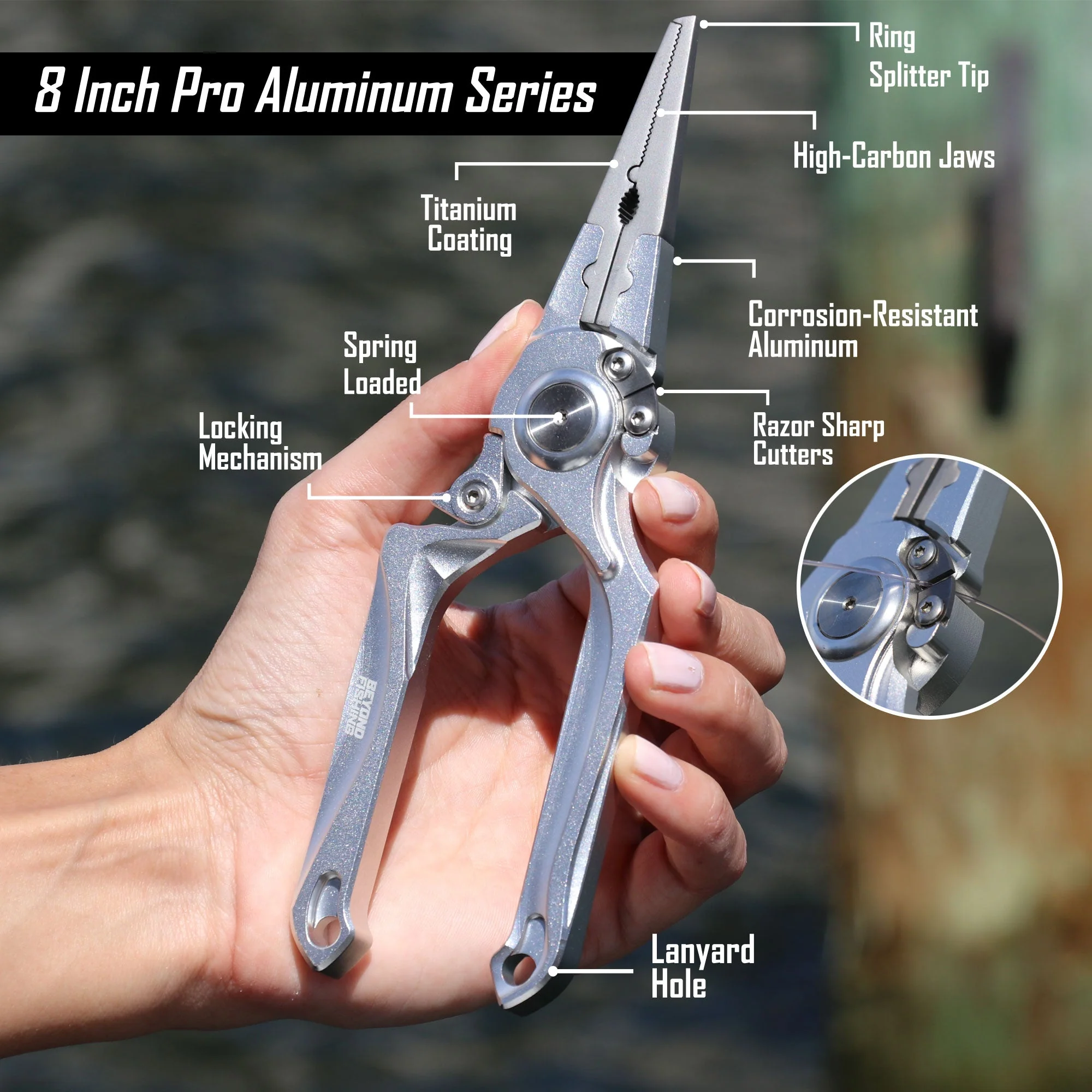 Beyond Braid Pro Aluminum Series 8" Inch Pliers - Image 4