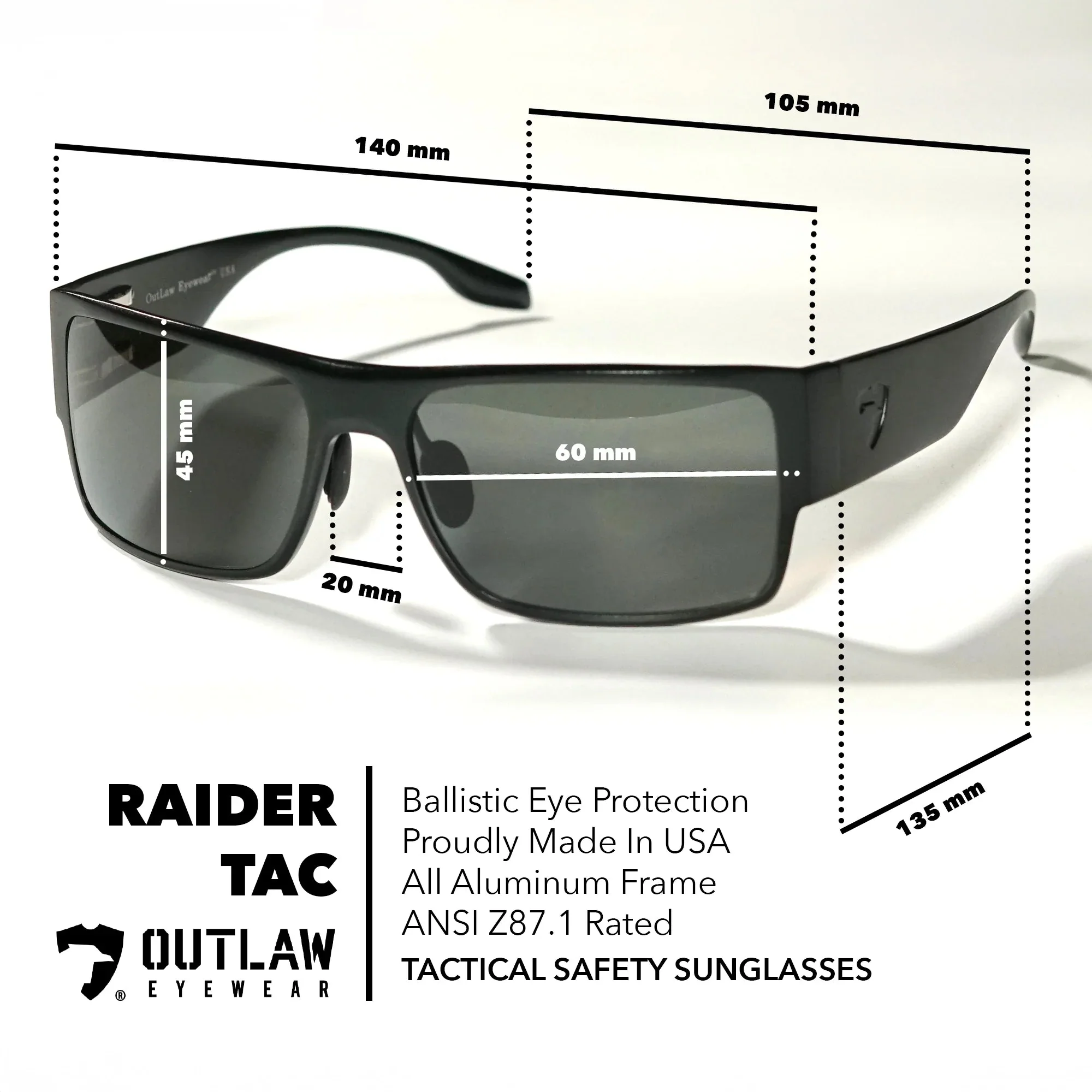 OutLaw Eyewear Raider TAC Black / Polarized - 2 Pack - Image 3
