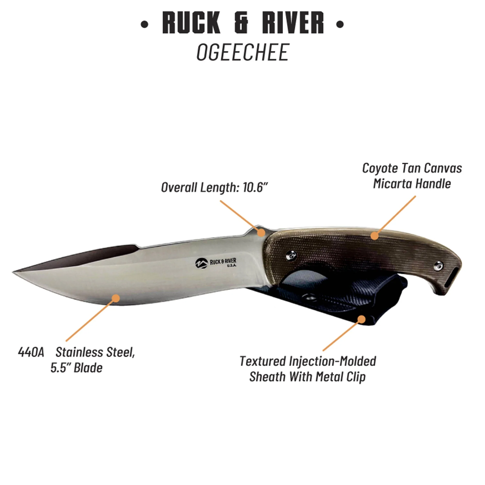 Ruck & River Ogeechee Fixed Blade Knife - Image 12